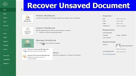 How To Recover Unsaved Excel File All You Need Infos