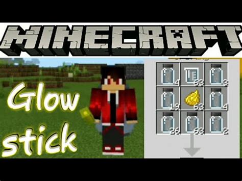 How To Make Glow Stick In Minecraft Youtube