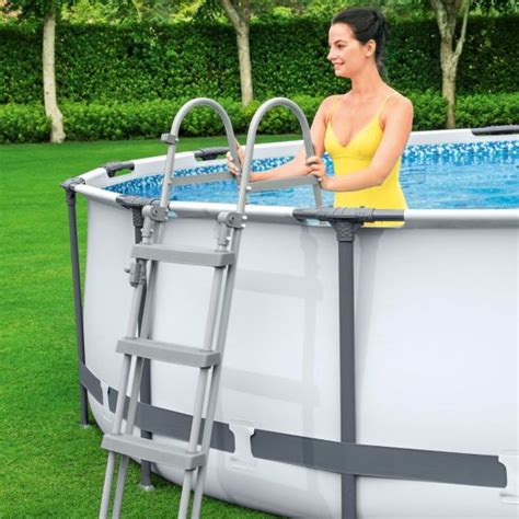 Escalera Para Piscinas De Hasta 107 Cm Sin Plataforma Bestway Shopmami