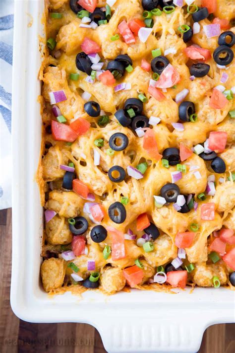 Taco Tater Tot Casserole Recipe ⋆ Real Housemoms