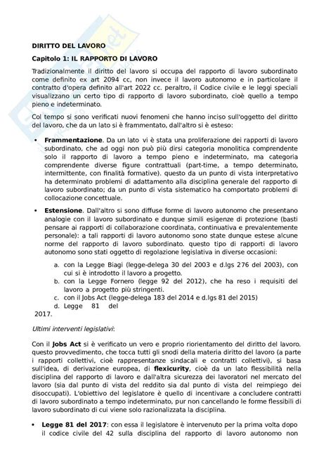 Riassunto Esame Diritto Del Lavoro Prof Topo Adriana Libro