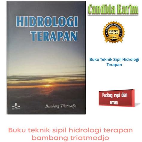 Buku Teknik Sipil Hidrologi Terapan Bambang Triatmodjo Lazada Indonesia