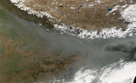 Nasa Visible Earth Haze Along The Himalaya