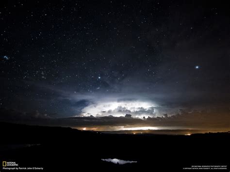 Wallpaper Night Galaxy Sky Stars Clouds Milky Way Moonlight Horizon Atmosphere