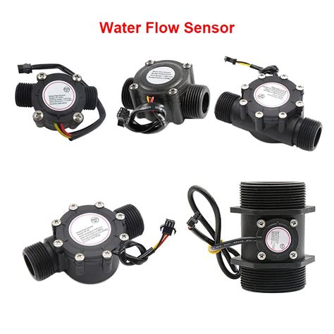 Water Flow Sensor Dc3 5 24v Nylon Liquid Flowmeter Npn Hall Flow Sensor Water 1 75mpa