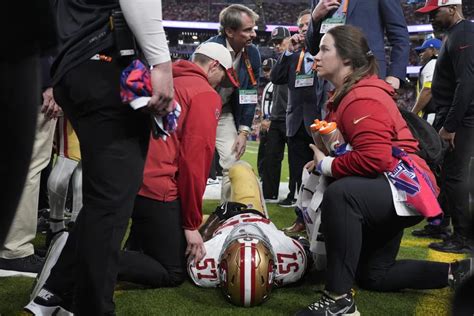 49ers LB Dre Greenlaw Exits Super Bowl With Achilles Tendon Injury That