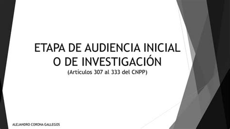 Etapa De Audiencia Inicial Ppt