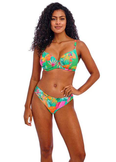 Freya Isla Margarita Plunge-Bandea Bikini-Jade-Multi