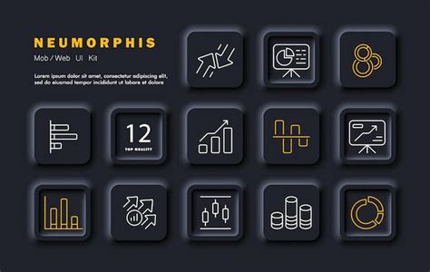 Premium Vector Graph Set Line Icon Economics Search Smartphone