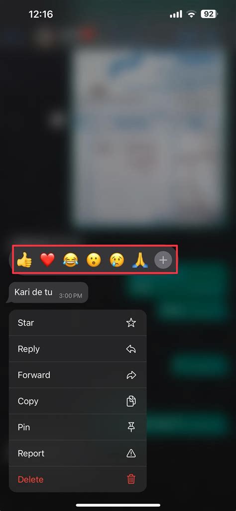 WhatsApp How To Use Message Reactions