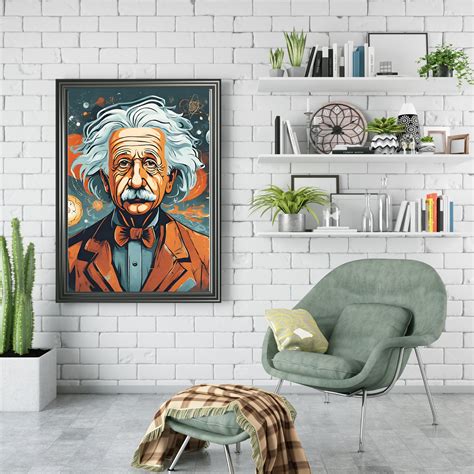 Albert Einstein Printable Art Einstein Poster Einstein Figure Einstein Art Print Scientist