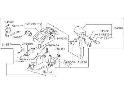 Genuine Nissan Pathfinder Automatic Transmission Shifter