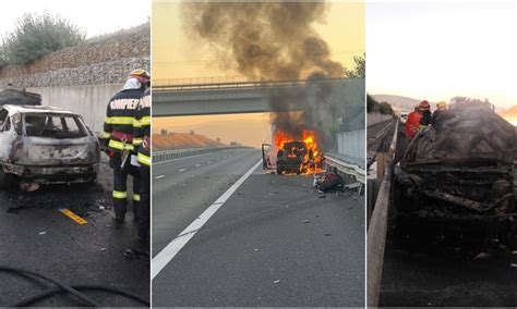 Foto Video Accident Urmat De Incendiu Pe Autostrada A N Zona