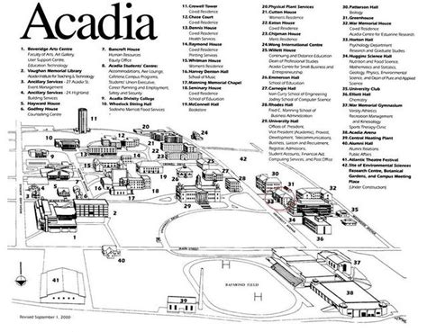 Acadia Campus Map