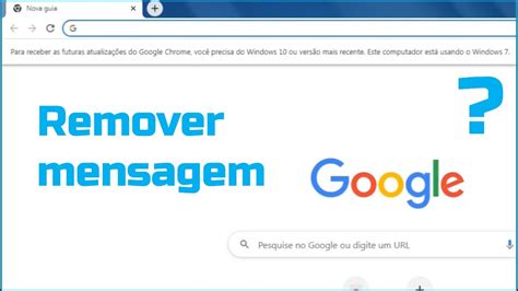 Remover Mensagem Para receber as futuras atualizações do Google Chrome