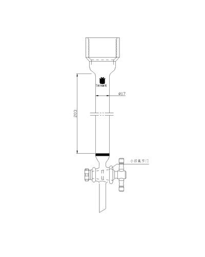 Column Chromatography Inner Screw Teflon Stopcock Fritted Disc Hk