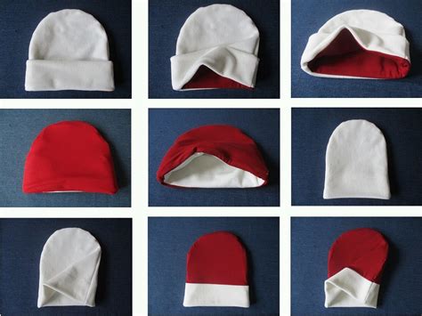 Winter Jersey Lined Fleece Beanie Hat With Roll Up Cuff Pdf Sewing