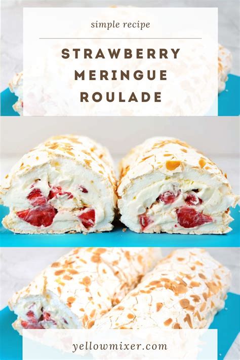 Strawberry Meringue Roulade Pastry Blog Recipe