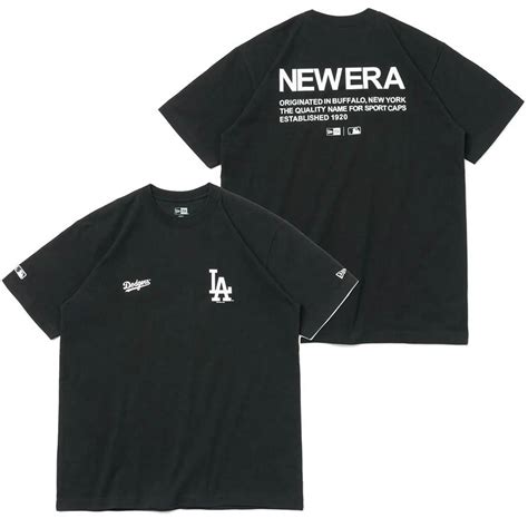 MLB ドジャース Tシャツ SS Cotton T Shirt ニューエラ New Era ブラック mlb 230418apa04