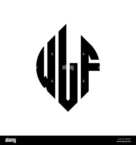 Wlf Circle Letter Logo Design With Circle And Ellipse Shape Wlf