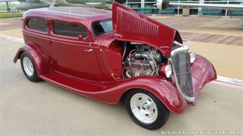 1934 Ford Tudor Supercharged Hot Street Rod Henry Ford Steel Ruby Ac