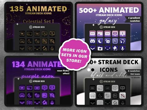 Animated Blue Neon Stream Deck Icons Streamer Twitch Etsy Schweiz