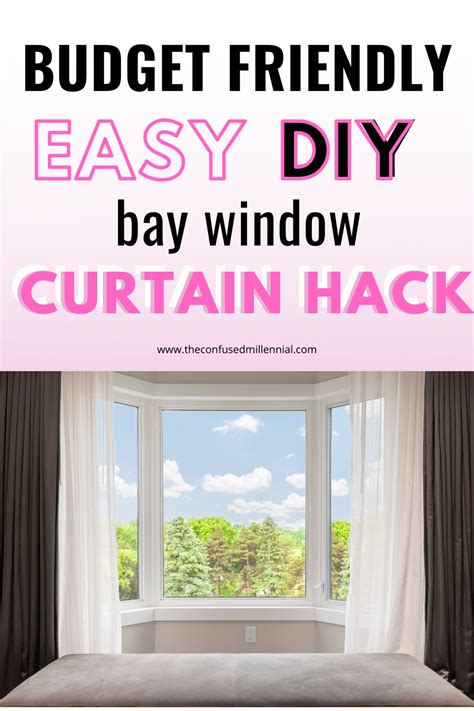 Easy DIY Budget Friendly Bay Window Curtain Hanging Hack Confidently