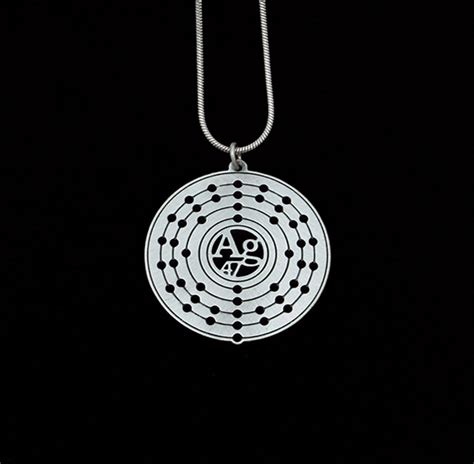 Ag Silver atom - Delftia science jewelry