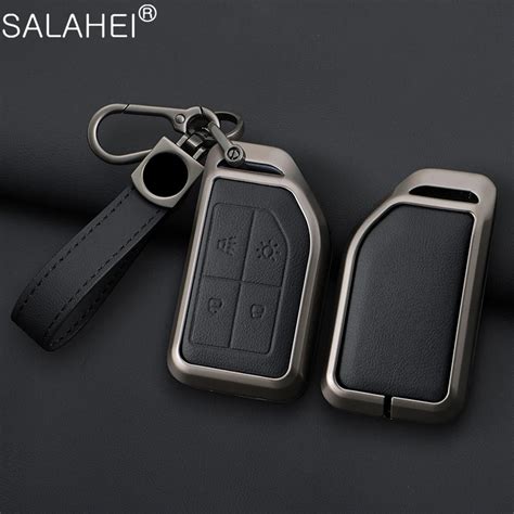 Zinc Alloy Leather Car Remote Key Case Cover Bag For Volvo Fh Cargo