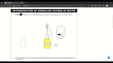 Virtual Laboratory Determination Of Dissolved Oxygen In Water Youtube