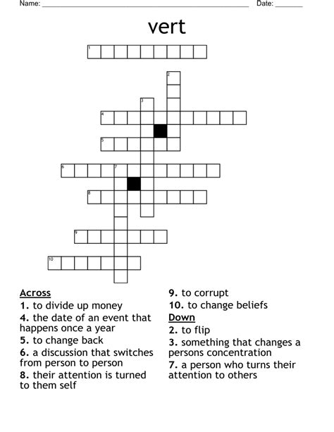 Vert Crossword Wordmint