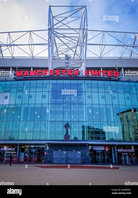 Outside Manchester United FC Old Trafford Manchester UK Stock Photo