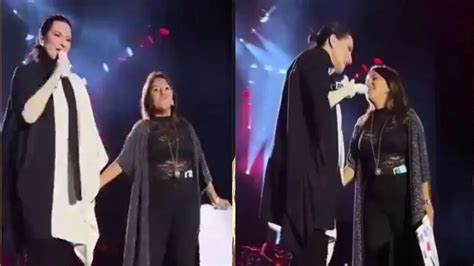 Laura Pausini sorprendió al invitar al escenario y cantar con su