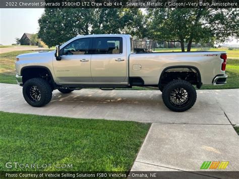 Silver Ice Metallic 2022 Chevrolet Silverado 3500hd Ltz Crew Cab 4x4 Gideon­very Dark