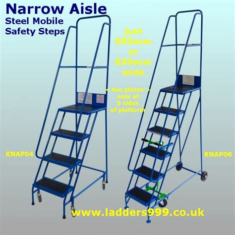 Narrow Aisle Steel Mobile Safety Steps From Ladders999