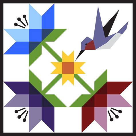 Hummingbird Paper Barn Quilt Pattern Will County Barn Quilt Trail In