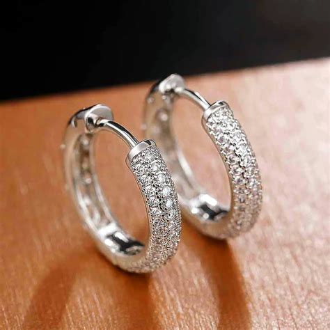 Huitan Silver Color CZ Hoop Earrings For Women Timeless Style Simple