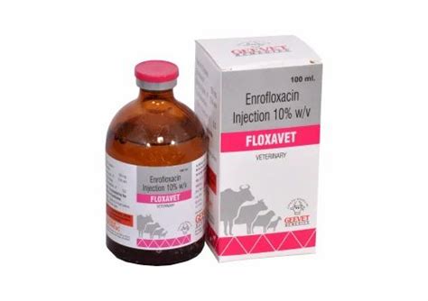 Veterinary Enrofloxacin Injection Treatment Antibacterial Packaging