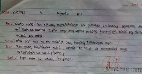 Evamae Fajardo Filipino Iii 1 Ang Aking Takdang Aralin Na Gumawa Ng Dayalogo