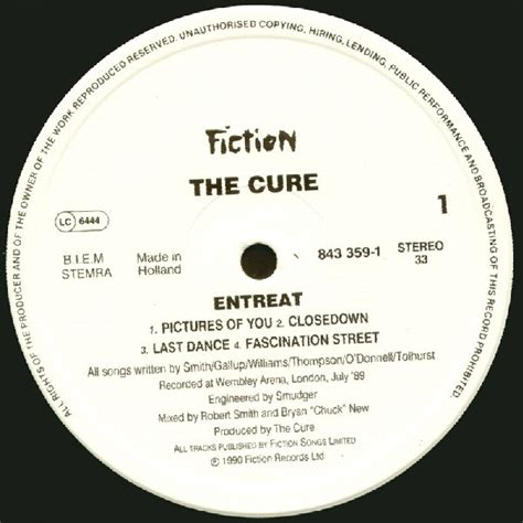 The Cure Entreat Vinyl Pussycat Records