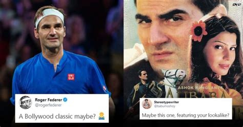 Roger Federer Asks Fans For A Bollywood Classic Fans Suggest His Look