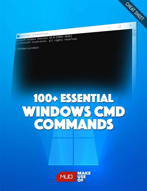 Free Cheat Sheet 100 Essential Windows CMD Commands MUO Windows