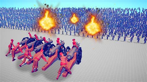 20x Bomer Cannon Army 🔥 Vs ⚔️ 200x Melee Units Army Totally Accurate