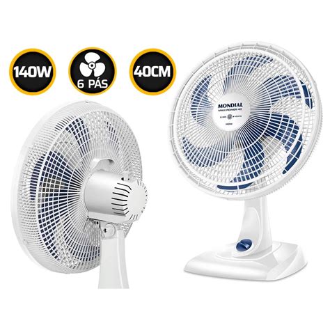 Ventilador De Mesa Mondial Super Power Vsp W Cm Velocidades