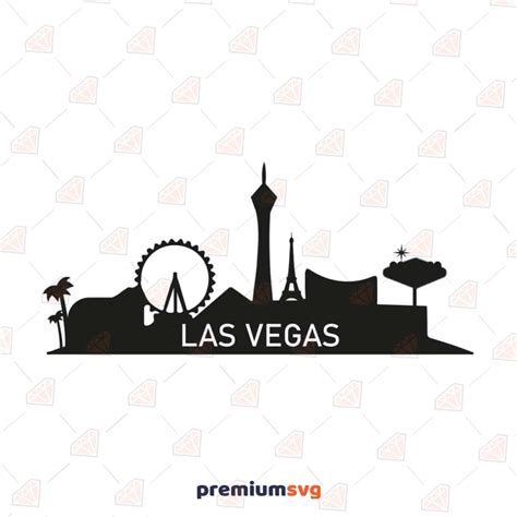 Las Vegas Skyline Svg Vegas Silhouette Vector Premiumsvg