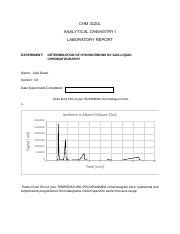 GC Lab Report Docx CHM 3120L ANALYTICAL CHEMISTRY I LABORATORY REPORT