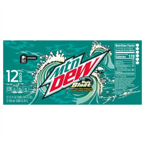 Mountain Dew Baja Blast® Soda, 12 cans / 12 fl oz - Fred Meyer