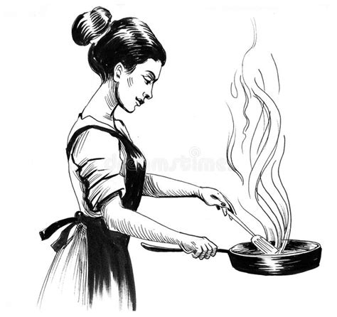 Woman Cooking Stock Illustrations 28 271 Woman Cooking Stock