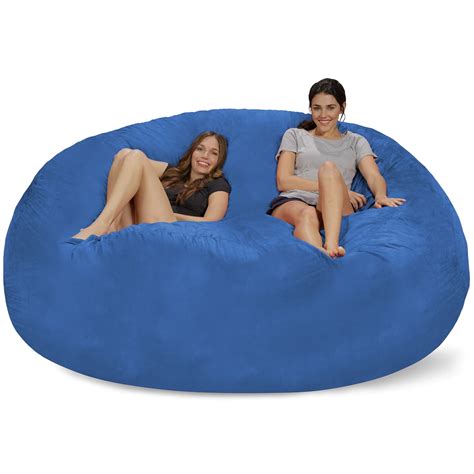 Chill Sack Bean Bag Chair Memory Foam Loungermicrosuede Cover Adultsteens 8 Ft Royal Blue