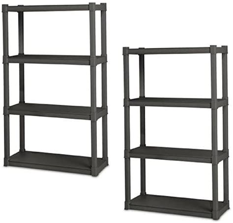 Sterilite Flat Storage Shelves Gray